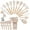 Khaki, variant on (LK-LTD)--4 Colors Options -- Set Of 35Pcs Kitchen Cooking Utensils Set Spatula Set Baking Utensil Set Kitchen Accessories Necessities With Holder Egg Whisk Separator Tong Turner Spoons Cups**--（ ）