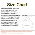 thumbnail image 3 of Chenyin Kids Toddler Hat Scarf Gloves 3PCS Set Padded Scarf Fall Winter Woolen Hat Boys Girls Gloves Warm Outfit 1-6 Years, 3 of 10