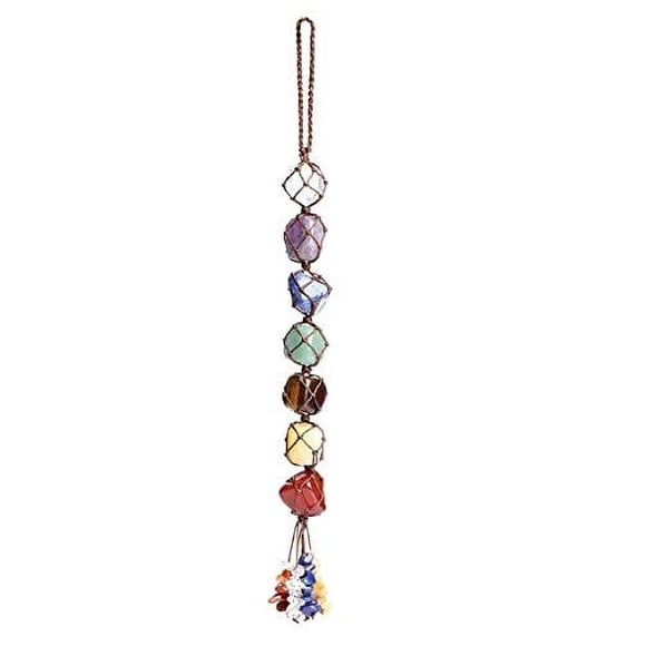 7 Chakras Guérison Cristaux Décoration Intérieure Voiture Suspension Ornements Fenêtre Décoration Bonne Chance Décoration Maison pour Reiki Guérison Bonne Chance Feng Shui Décorations (7 Chakra)