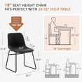 thumbnail image 3 of Dycanpo 18'' Counter Height Bar Stools Set of 2 with Back for Home Kitchen Island, Black, 3 of 9