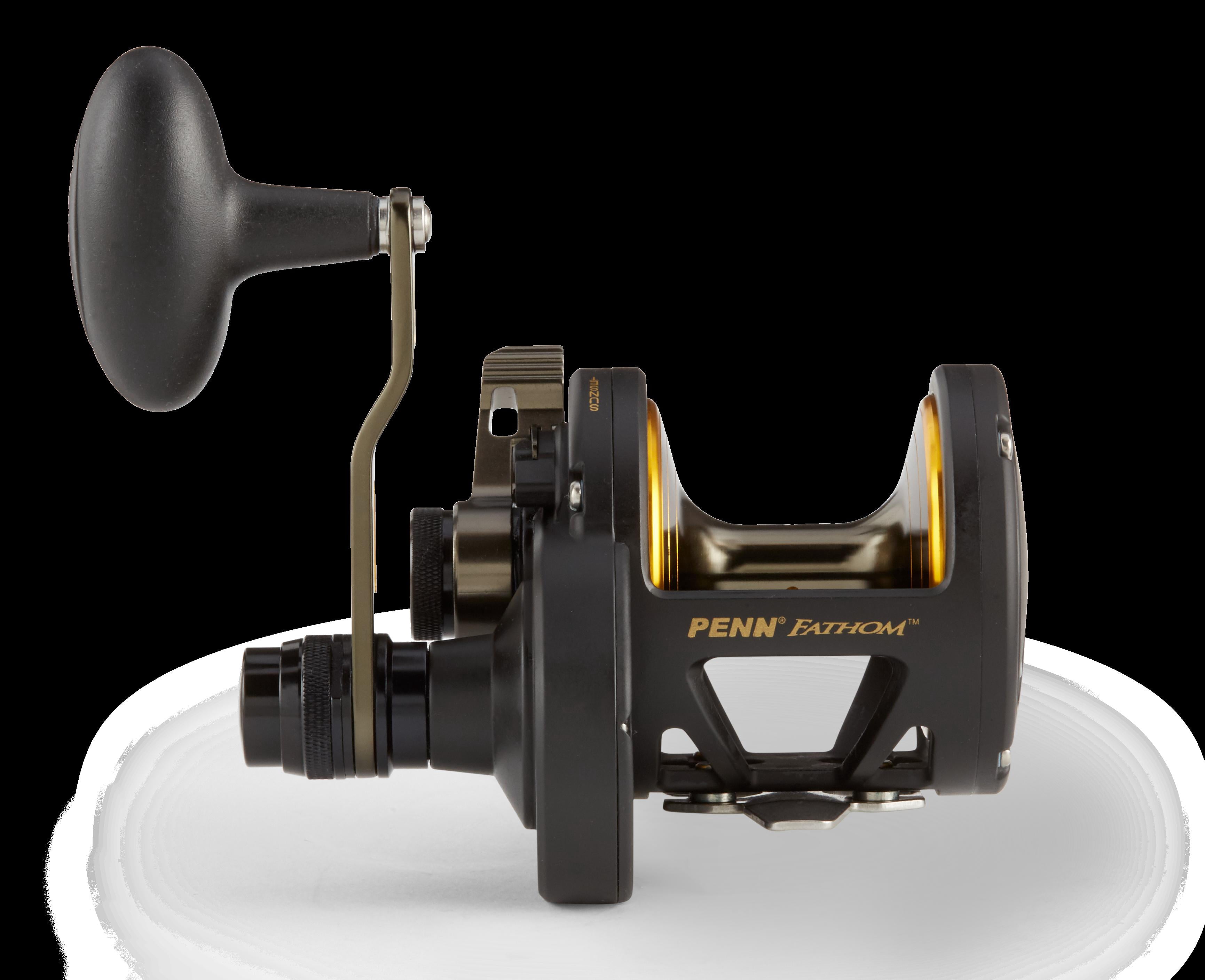 PENN Fathom 2-Speed Lever Drag Reel, Size 30, Durable Metal Frame