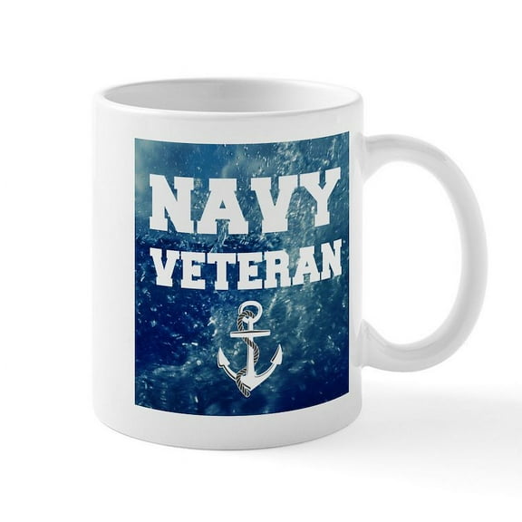 CafePress - Navy Veteran Mugs - 11 oz Ceramic Mug - Novelty Coffee Tea Cup