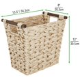 thumbnail image 3 of mDesign Woven Plastic Trash Can Wastebasket, Garbage Container Bin - Natural, 3 of 4
