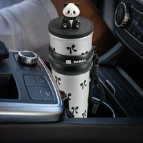 LACKUST Panda-Themed Insulated Tumbler Water Bottle Insulated, 700ml 304 Stainless Steel Straw Cup with Anti-Slip Sleeve