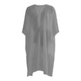 thumbnail image 5 of Kimono Cardigans for Women 3/4 Sleeve Sheer Chiffon Loose Open Front Lightweight Long Cardigans Summer Beach Coverups, 5 of 5