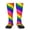 2 Black-2, variant on Women's Knee High Socks Pride Rainbow Pattern Thermal Soft Knee Long Socks