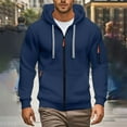thumbnail image 4 of Essentials Zip Up Hoodies for Men 2025 Fall Winter Long Sleeve Plain Hooded Sweatshirt with Pockets Jacket Hoody, 4 of 8