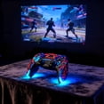 thumbnail image 4 of Wireless Controller Compatible with P5/P5 Pro/P5 Slim/PC,with 1500mAh Battery,Dual Vibration,6-Axis Motion Control,Speaker,3.5mm Audio Jack,Ink-Splash Graffiti, 4 of 5