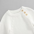 thumbnail image 5 of Okbabeha Baby Girl Boy Knit Sweater Romper Long Sleeve Crewneck Sweatshirt  one-piece  Warm Tops Fall Winter Clothes, 5 of 7