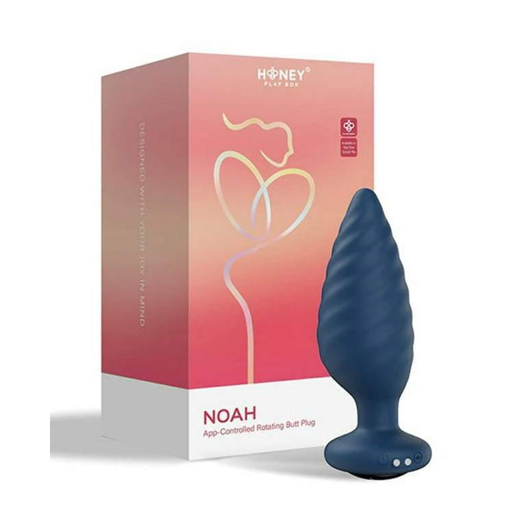 Noah - App Controlled Rotating Butt Plug - Blue