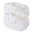 thumbnail image 2 of Honrane Foldable Mesh Laundry Hampers - 2-Pack Large with Handles, Lightweight, Space-Saving Storage for Dorms, Families, Travel, Camping (Grey), 2 of 8