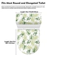 thumbnail image 6 of COEQINE Toilet Lid Cover and Toilet Tank Cover, Universal Breathable Machine Washable Toilet Cover Set 2 Pcs Palm Leaf White Toilet Lid Dust Cover Set for Bathroom Decor, 6 of 7