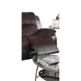 thumbnail image 3 of Benjara Padded Suede Faux Leather Reclining Loveseat- Brown, 3 of 5
