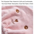 thumbnail image 2 of Toalla para secar el cabello, paquete de 2, turbante rosa de microfibra, secado rápido, suave y absorbente con ajuste elástico., 2 of 5