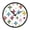 Colorful Hand-Drawn Crosses, variant on Indoor 12' Voice-Activated Luminous Decoration Wall Clock With LED Night Light Church