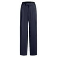 thumbnail image 4 of vigerkar Women Wide Leg Pants High Waisted Dressy Work Trousers Business Casual Palazzo Pants with Pockets 2025 Navy, XXL, 4 of 6