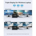 thumbnail image 6 of USB C Docking Station Dual Monitor, 13 in 1 Laptop Docking Station Triple Monitor Hub, USB C Dock to 2 HDMI, Displayport, 100W PD, USB C 3.1 Data, USB 3.1/3.0/2.0, Ethernet, Audio for MacBook/Dell/HP, 6 of 9