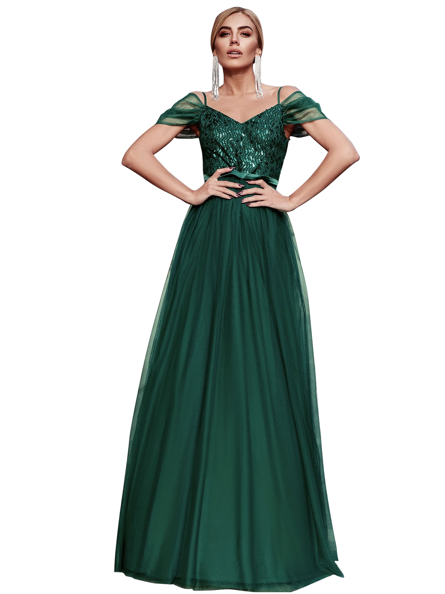 cold shoulder long dresses for wedding