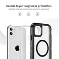thumbnail image 3 of ELEHOLD for iPhone 11 Case,Compatible with Mag Safe Accessory,Magnetic Heavy Duty Drop Protection Invisible Kickstand Rugged Military-Grade Protective Phone Case ,Black+Clear, 3 of 7