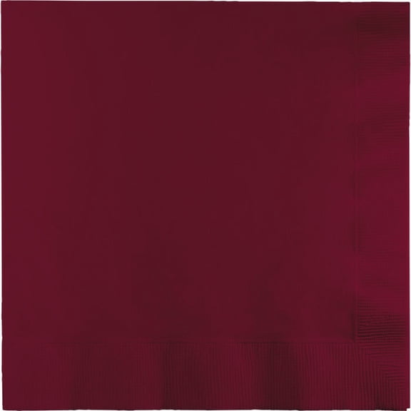 600/Case Bulk Burgundy 2 Ply Luncheon Napkins