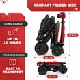 thumbnail image 6 of Ecomobi Lightweight Mobility Scooter for Adults & Seniors, Cruise & Airline Approved, Foldable Portable Electric Scooter, 15-Mile Range, Removable Lithium Battery, 300 lb Capacity,Red, 6 of 10