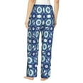 thumbnail image 3 of Uemuo Vintage Blue Pattern Women's Wide Leg Palazzo Lounge Pants with Pockets Light Weight Loose Comfy Casual Pajama Pants-Medium, 3 of 9