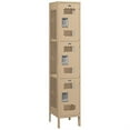 thumbnail image 3 of Salsbury Industries 83168TN-U 18 inch D Extra Wide Vented Metal Locker - Triple Tier - 1 Wide - Unassembled - Tan, 3 of 4