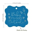 thumbnail image 7 of Inkdotpot Pack Of 100 Real Silver Foil Bracket Shape Paper Tags Baby It's Cold Outside Baby Shower Favor Hang Tags, 7 of 7