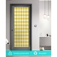 thumbnail image 5 of Window Privacy Film Yellow Gradient Stained Glass Window Film Decorative Sun Block Window Cover Farm Plaid Buffalo Checkered Gingham Window Clings Static Adhesive Sticker for Bathroom 23.6"x59", 5 of 7