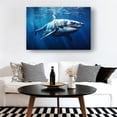thumbnail image 3 of Shark Poster Shark in The Water Wall Art Sea Ocean Poster Prints Giclee Artwork Printed Canvas Pictures for Hallway Painting for Living Room Panel, 3 of 5