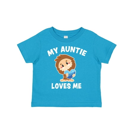 

Inktastic Cute Bigfoot My Auntie Loves Me Gift Toddler Boy Girl T-Shirt