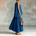 thumbnail image 3 of uublik Maxi Skirt Sets Women 2 Piece Outfits Summer Tank Tops Maxi Dress Travel Vacation Outfits Matching Sets, Blue, 3 of 5