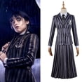 thumbnail image 1 of Traje de heroína de la familia Wednesday Addams Traje de cosplay de uniforme escolar para niñas (XXXL), 1 of 4