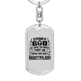 thumbnail image 5 of God Loved The World John 3:16 Stainless Steel or 18k Gold Premium Swivel Dog Tag Keychain, 5 of 10