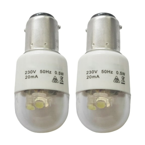 2Pcs Sewing Machine LED Light Bulb Replacement 0.5W Small Pygmy LED Bulb BA15D Base LED Bulb for Crafting Tailoring