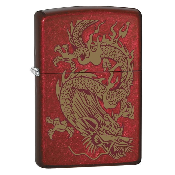 Zippo Lighter: Golden Dragon - Candy Apple Red 79095