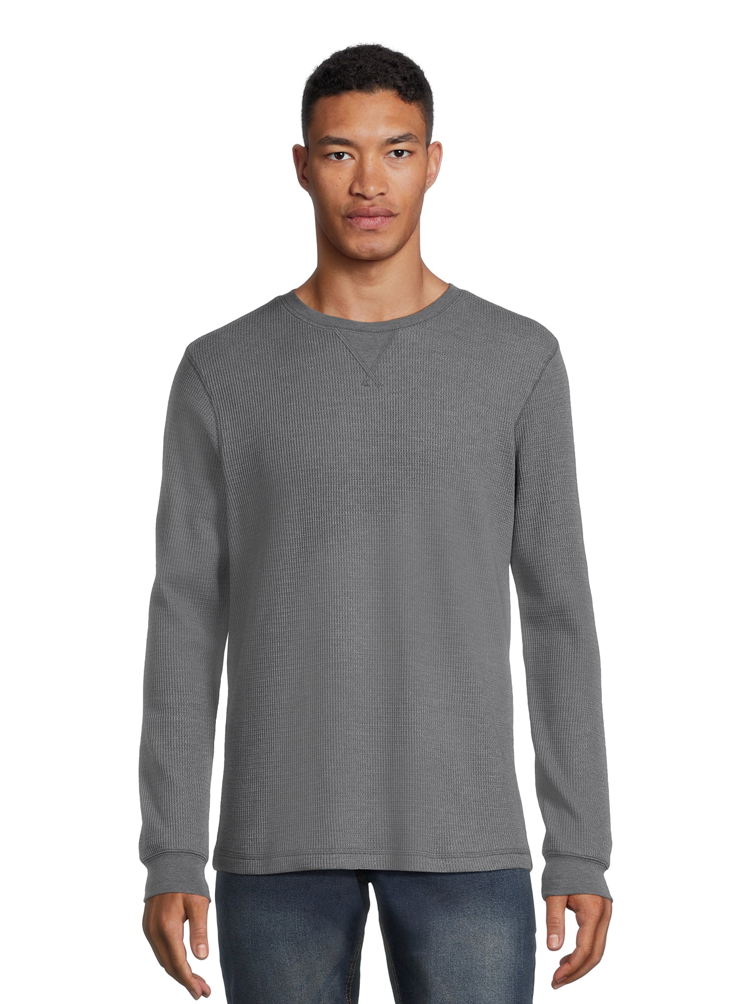 Men's Thermal Crewneck Tee with Long Sleeves