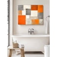 thumbnail image 6 of Burnt Orange Wall Art for Living Room,Canvas Picture Wall Decor for Bathroom Bedroom,Grey Modern Abstract Art Oil Painting Geometric Painting Artwork for Office Hallway Dining Room Decor 16"x20", 6 of 8