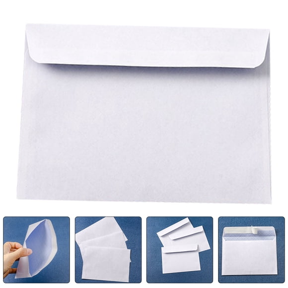 OFFIGAM 100Pcs Self Seal White Business Envelopes for Office Documents and Confidential Letter Mailing