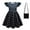 Dress+Bag, variant on HAWEE Wednesday Addams Costume for Girls Halloween Costumes Dress with Wig, Bag