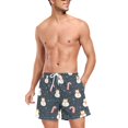 thumbnail image 3 of FORMRS Mens Swim Trunks Mesh Liner Quick Dry Casual Beach Board Shorts with Pockets, Sizes S-2XL, Playful Winter, 3 of 9