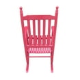 thumbnail image 5 of Outdoor Rocking Chair Wood Porch Rocker Vintage High Back Rocking Chair for Indoor Garden Balcony Red, 5 of 7