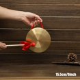 thumbnail image 4 of 15.5cm/6inch Hand Copper Gong with Drumstick Mini Slamming Musical Instruments Kid Music Toy Color:Gold, 4 of 7