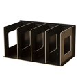 thumbnail image 1 of Luzkey Wooden Desktop Bookshelf Portable Simple File Holder Multifunctional File Organizer DVD Rack Display Shelf for Desk Dorm Home Black, 1 of 8
