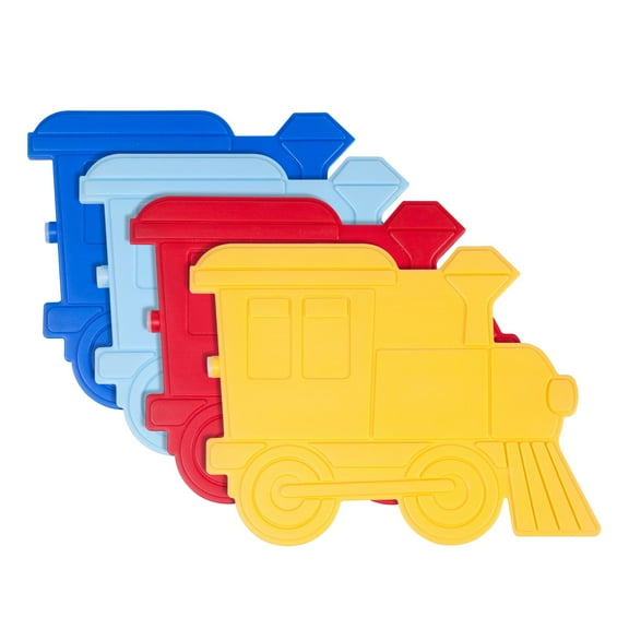 Wildkin Kids Ice Packs for Boys and Girls - 4 pack (Train)