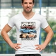 thumbnail image 4 of Shelby Cars Sketch V-Neck T-shirt Mustang Racing American Muscle Car GT500 Cobra Performance Powered by Ford Tee, 4 of 7