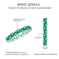 thumbnail image 5 of Rosec Jewels Lab Grown Emerald Eternity Band for Women - Heart Shaped Emerald Ring - AAAA Quality Certified - Ready to Gift, 925 Sterling Silver, US 8.50, 5 of 6