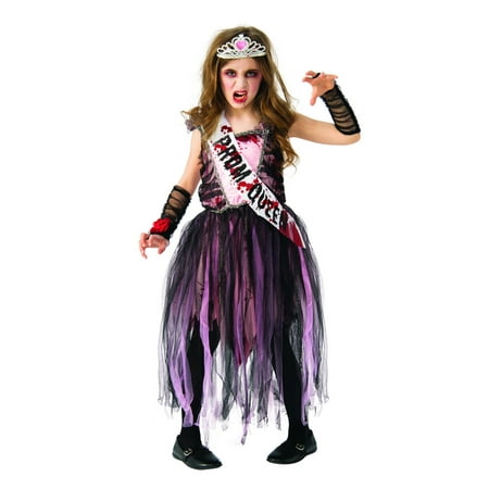 Girls Zombie Prom Queen Halloween Costume