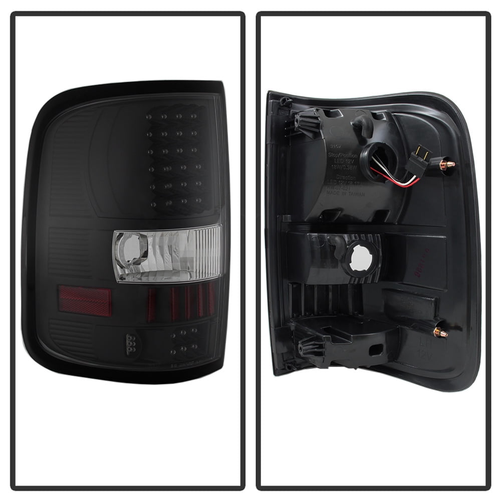 AKKON - For 2004-2008 Ford F150 F-150 Pickup Truck Styleside Model Black LED Tail Lights Brake Lamps Replacement