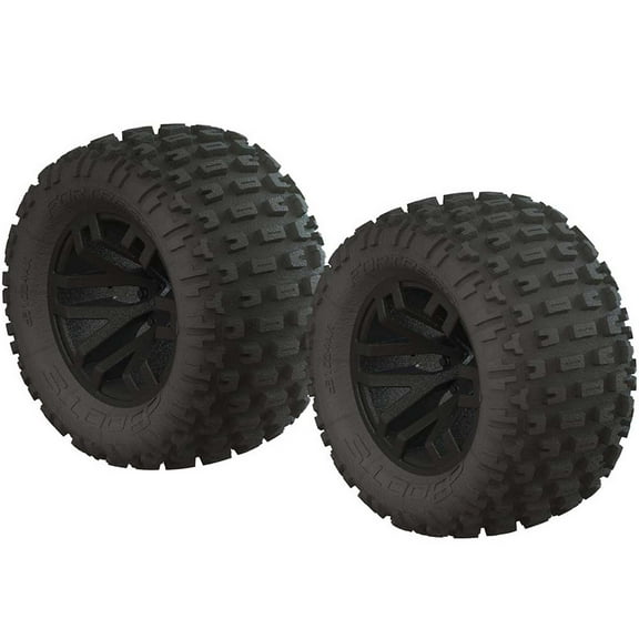 ARRMA AR550044 dBoots Fortress MT Tire Set Glued Blk 2 ARAC9632 RC Tire